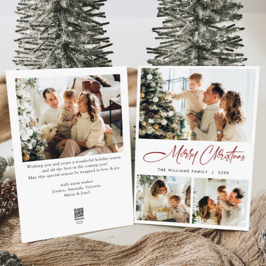 エレガントなミニマリストのクリスマスグリーティング4枚の写真 シーズンカード