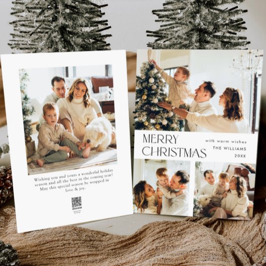 エレガントなミニマリストのクリスマスグリーティング4枚の写真 シーズンカード