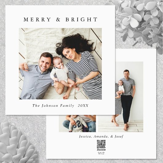 エレガントなミニマリストのクリスマスグリーティング4枚の写真 シーズンカード