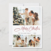 エレガントなミニマリストのクリスマスグリーティング4枚の写真 シーズンカード (正面)