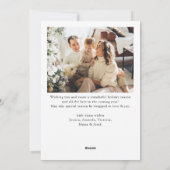 エレガントなミニマリストのクリスマスグリーティング4枚の写真 シーズンカード (裏面)