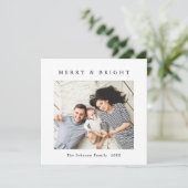 エレガントなミニマリストのクリスマスグリーティング4枚の写真 シーズンカード (スタンド正面)