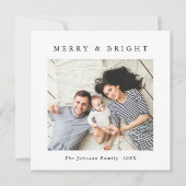 エレガントなミニマリストのクリスマスグリーティング4枚の写真 シーズンカード (正面)