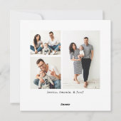 エレガントなミニマリストのクリスマスグリーティング4枚の写真 シーズンカード (裏面)