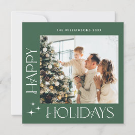 エレガントなミニマリストのクリスマスグリーティング 3 枚の写真 シーズンカード