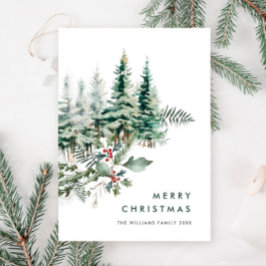 エレガントなミニマリストのクリスマスピン ツリーのグリーティング シーズンカード