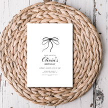 エレガントなミニマリストのブラックボウの誕生日