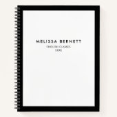 エレガントなミニマリストの白いノートブック ノートブック (正面)