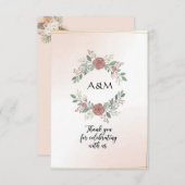 エレガントなミニマリストの結婚式招待状 出欠カード (正面/裏面)