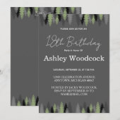 エレガントなミニマリストの誕生日招待状 招待状 (正面/裏面)
