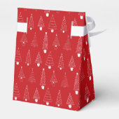 エレガントなミニマリストの赤と白のクリスマスピンツリー フェイバーボックス (裏面サイド)