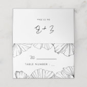 エレガントなミニマリストの銀杏（ぎんなん）結婚式 プレイスカード (外部開封)