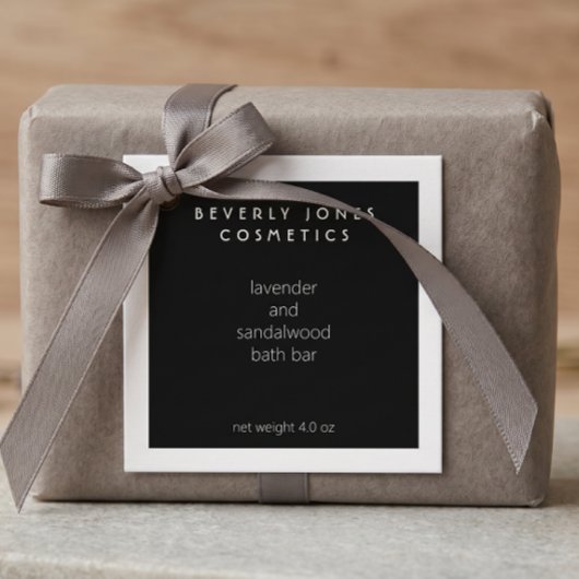 エレガントなミニマリストの黒と白の商品タグ フェイバータグ