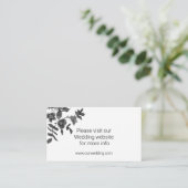 エレガントなミニマリストモダンな黒と白の野の花 エンクロージャーカード (スタンド正面)