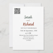 エレガントなミニマリストリリーの結婚式招待状 招待状 (裏面)