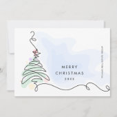 エレガントなミニマリスト企業のクリスマスグリーティング シーズンカード (正面)