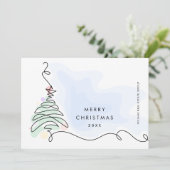 エレガントなミニマリスト企業のクリスマスグリーティング シーズンカード (スタンド正面)