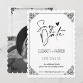 エレガントなミニマリスト、あなたの写真が愛に満ちて 招待状 (正面/裏面)