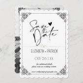 エレガントなミニマリスト、あなたの写真を愛して 招待状 (正面/裏面)