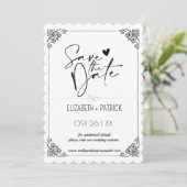 エレガントなミニマリスト、あなたの写真を愛して 招待状 (スタンド正面)