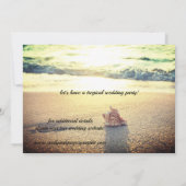 エレガントなミニマリスト、トロピカルビーチ セーブザデート (裏面)