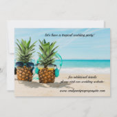 エレガントなミニマリスト、トロピカルビーチ セーブザデート (裏面)