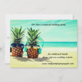 エレガントなミニマリスト、トロピカルビーチ セーブザデート (裏面)