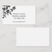 エレガントなミニマリスト モダン ブラック ホワイト ワイルドフラワーズ エンクロージャーカード (正面/裏面)