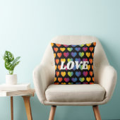 エレガントなミニマリスト レインボー ハート デザイン クッション (椅子)