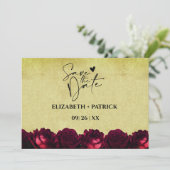 エレガントなミニマリスト, 赤いバラ, ヴィンテージ セーブザデート (スタンド正面)