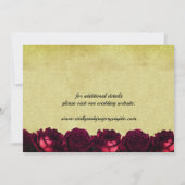 エレガントなミニマリスト, 赤いバラ, ヴィンテージ セーブザデート (裏面)