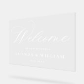 エレガントなミニマルなウェルカムウェディング アクリルサイン (傾斜)
