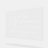 エレガントなミニマルなウェルカムウェディング アクリルサイン (傾斜)