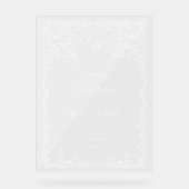 エレガントなミニマルなウェルカムウェディング アクリルサイン (正面)