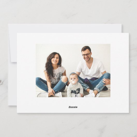 エレガントなミニマルなクリスマスグリーティングフォト シーズンカード (裏面)