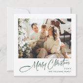 エレガントなミニマルなクリスマスグリーティング 2 フォト シーズンカード (正面)