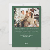 エレガントなミニマルなクリスマスグリーティング 2 フォト シーズンカード (裏面)