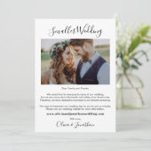 エレガントなミニマルな小さな結婚式の縮小写真 案内状 (スタンド正面)