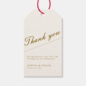 エレガントなミニマルウェディングサンキュータグ ギフトタグ (正面)