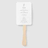 エレガントなミニマルウェディングセレモニー ハンドファン (正面)