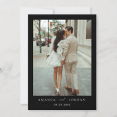 エレガントなミニマルウェディングフォト 招待状 (裏面)