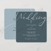 エレガントなミニマルウェディング招待状テンプレート サンキューカード (正面/裏面)