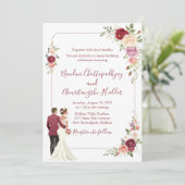 エレガントなミニマルウェディング招待状テンプレート セーブザデート (スタンド正面)