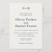 エレガントなミニマルウェディング 招待状 (正面)