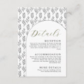 エレガントなミニマルウェディング 詳細案内カード エンクロージャーカード (正面)