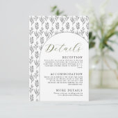 エレガントなミニマルウェディング 詳細案内カード エンクロージャーカード (スタンド正面)