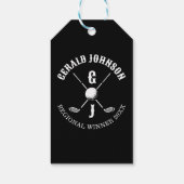 エレガントなミニマルゴルフモノグラムデザイン ギフトタグ (裏面)