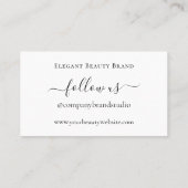 エレガントなミニマルスクリプトのサンキューデザイン 名刺 (裏面)