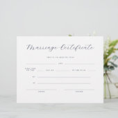 エレガントなミニマルスクリプト婚姻証明書 (スタンド正面)