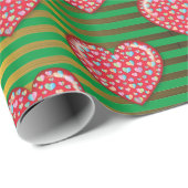 エレガントなミニマルバレンタインハートデザイン ラッピングペーパー (ロールコーナー)